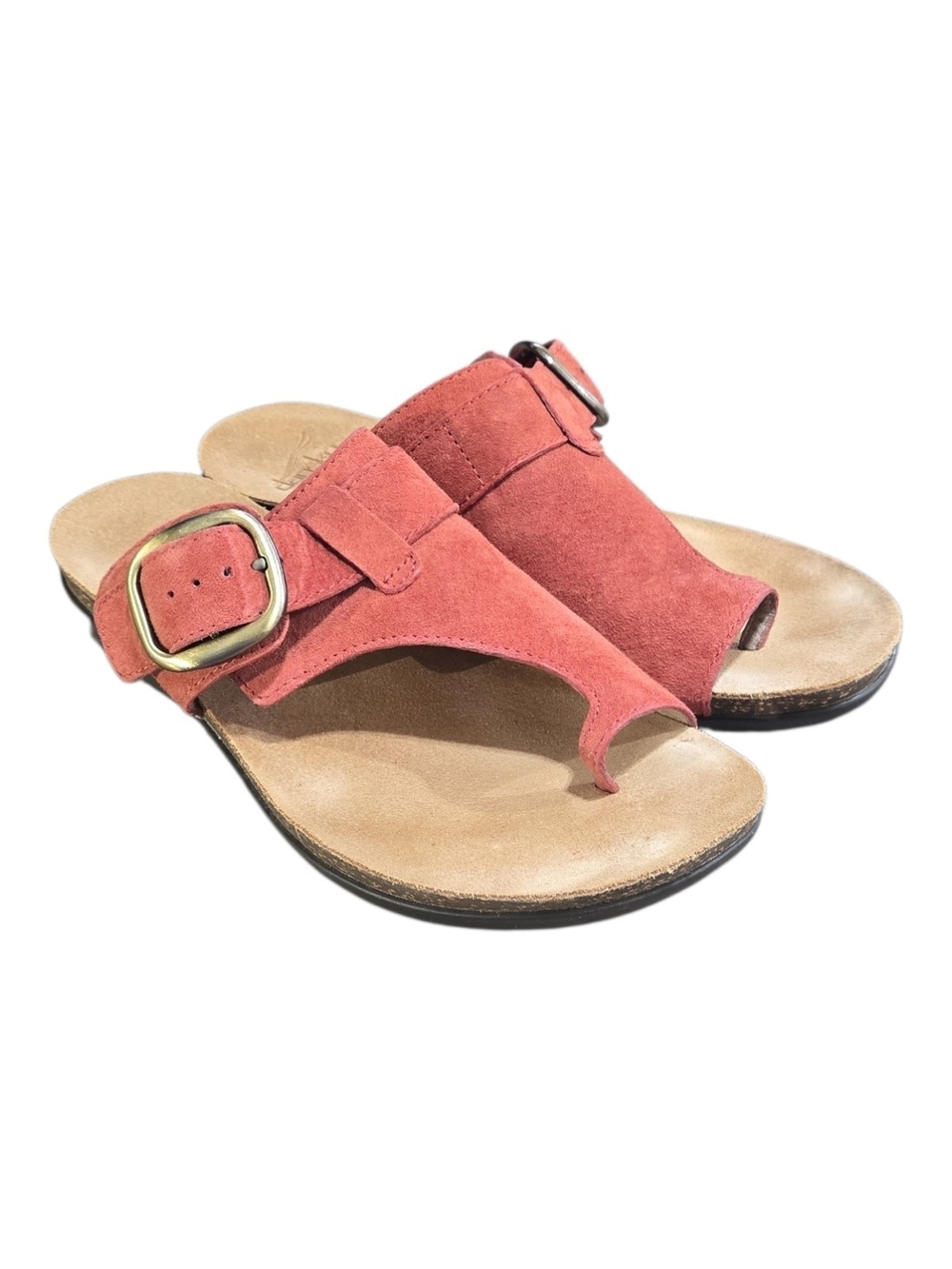 Dansko Rylee Coral Suede Toe Post Slide Sandals Women's Size 39 US 8.5-9